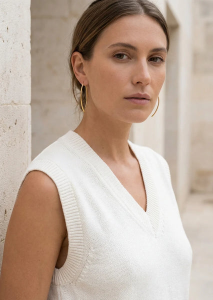 Envy Jewellery - Curved Bar Open Gold Earring