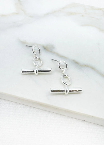 Envy Jewellery - Silver T-bar Dropper Earring