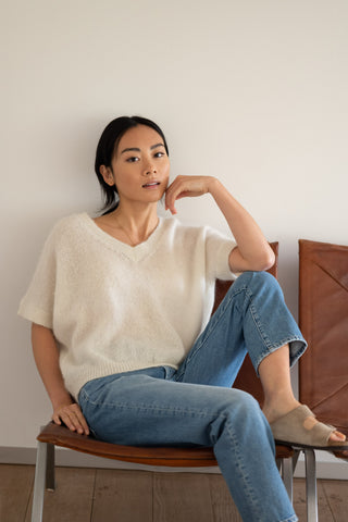 Jeff - Maya Half Sleeve Knit - Off White