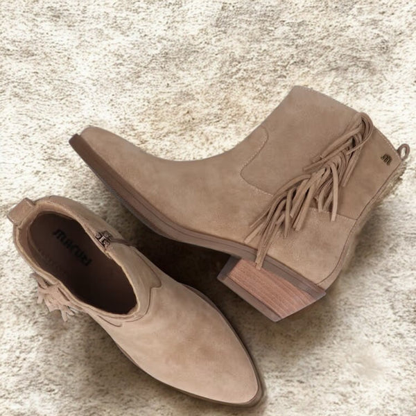 Maruti - Tonny Suede Fringe Boot - Sand