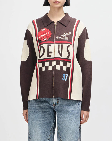 Deus Ex Machina - Monte Carlo Knit Cardigan - Java Brown