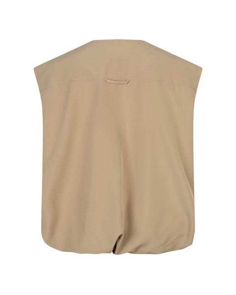 Red Button - Ivy Sleeveless Gathering - Dark Sand