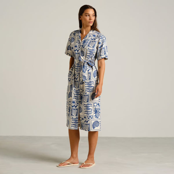 Dedicated - Orreforsb Shirt Dress - Ocean Squares