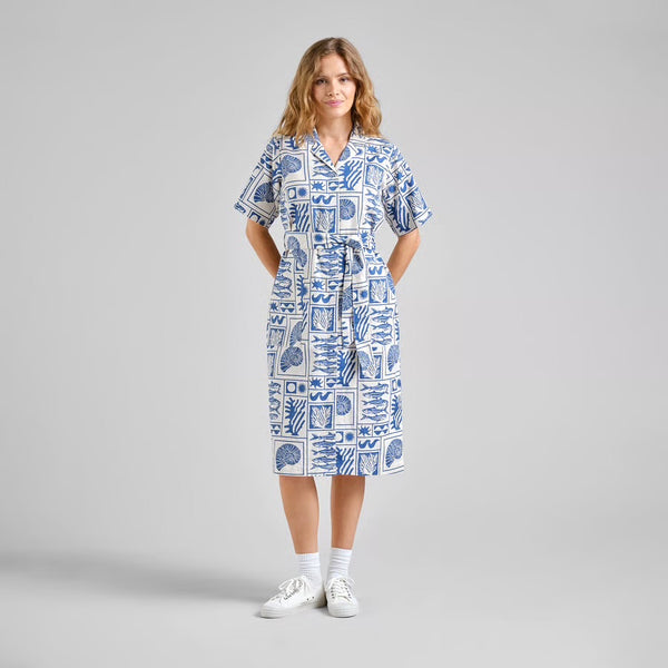 Dedicated - Orreforsb Shirt Dress - Ocean Squares