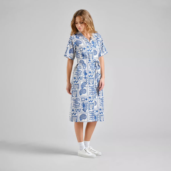 Dedicated - Orreforsb Shirt Dress - Ocean Squares