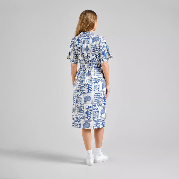 Dedicated - Orreforsb Shirt Dress - Ocean Squares