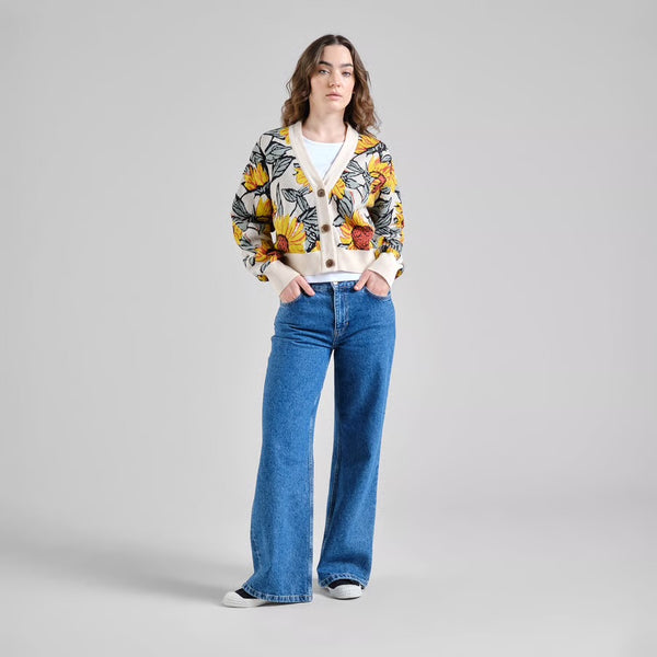 Dedicated - Kanan Sunflower Cardigan - Vanilla White