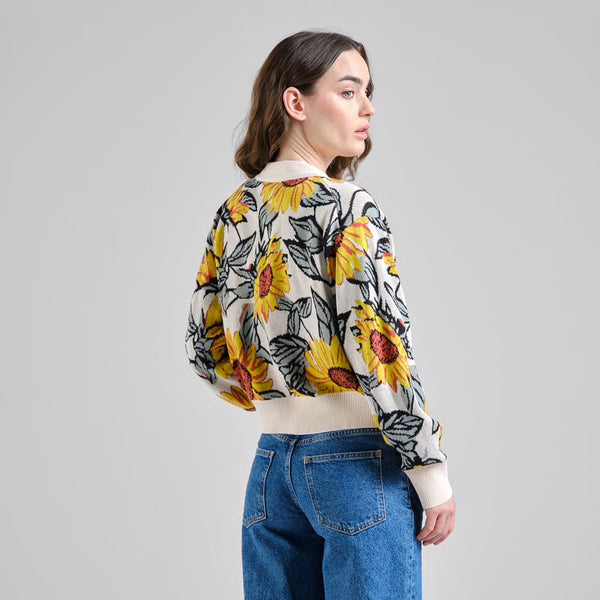 Dedicated - Kanan Sunflower Cardigan - Vanilla White