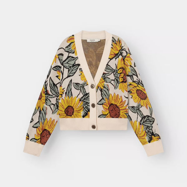 Dedicated - Kanan Sunflower Cardigan - Vanilla White