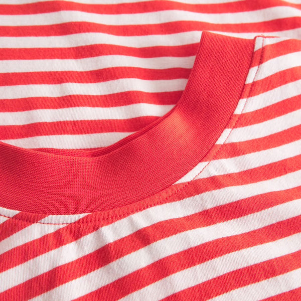 Dedicated - Namsos Stripes Top - Grenadine Red