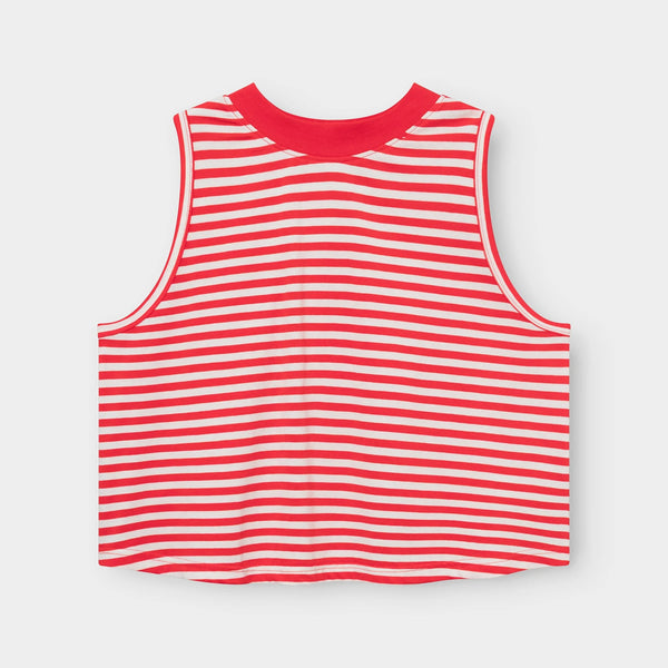 Dedicated - Namsos Stripes Top - Grenadine Red