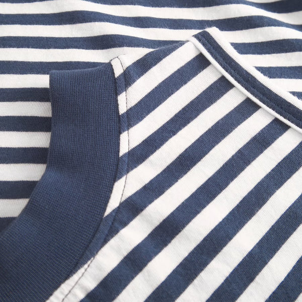 Dedicated - Namsos Stripes Top - Insignia Blue