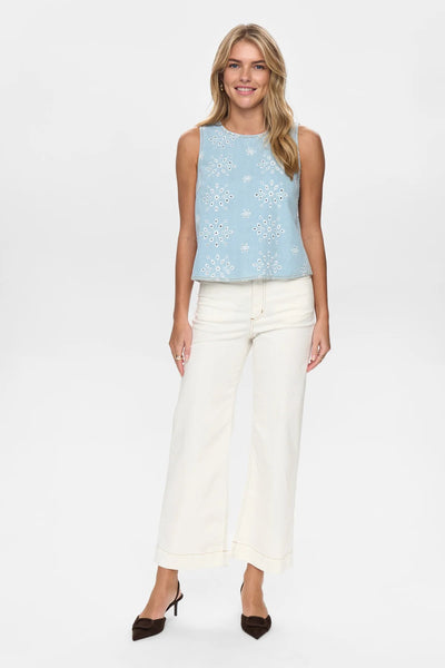 Numph - Nudelilah Top - Light Blue Denim