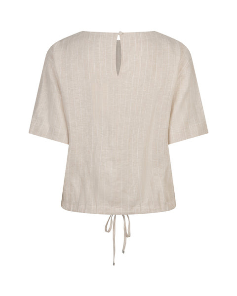 Red Button - Skyler Linen Mix Top - Pebble