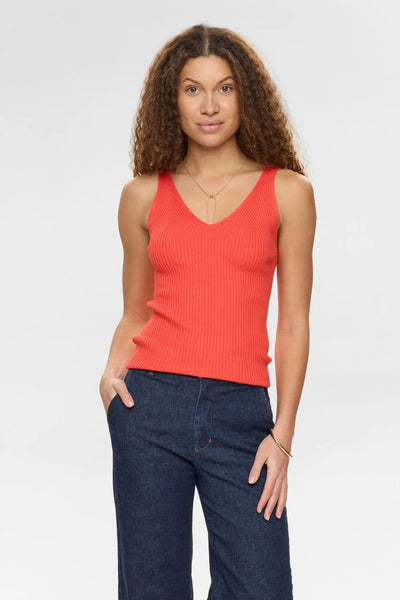 Numph - Nucerys Ribbed Vest - Cayenne