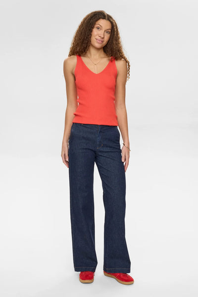 Numph - Nucerys Ribbed Vest - Cayenne