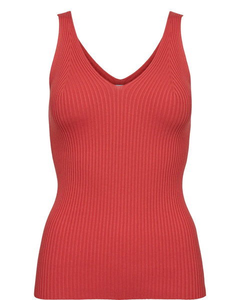 Numph - Nucerys Ribbed Vest - Cayenne