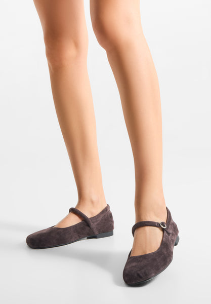 Woden - Cathy Ballerina Shoe - Chocolate