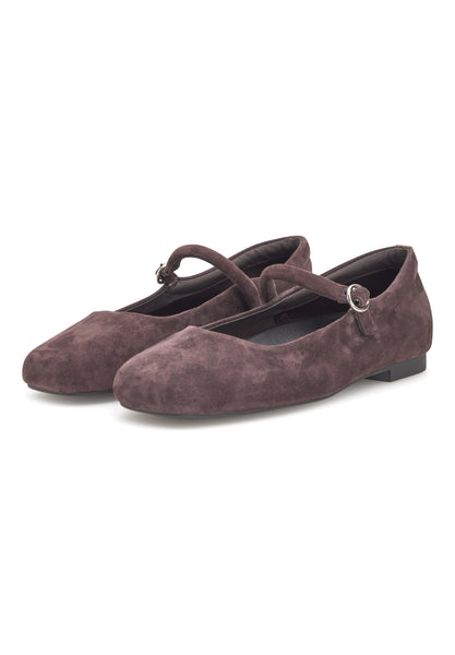 Woden - Cathy Ballerina Shoe - Chocolate