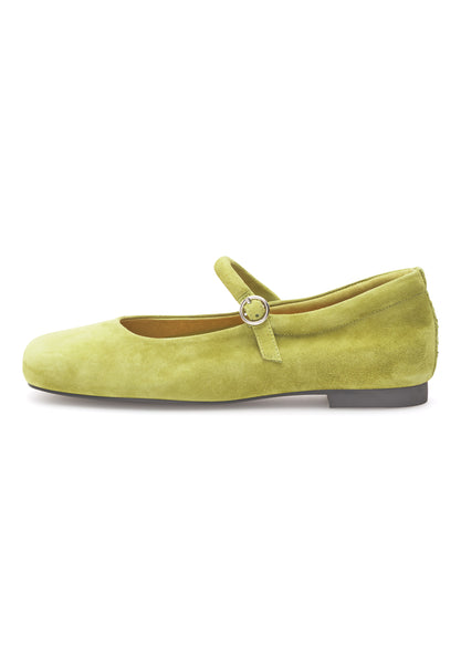 Woden - Cathy Ballerina Shoe - Bambus Green