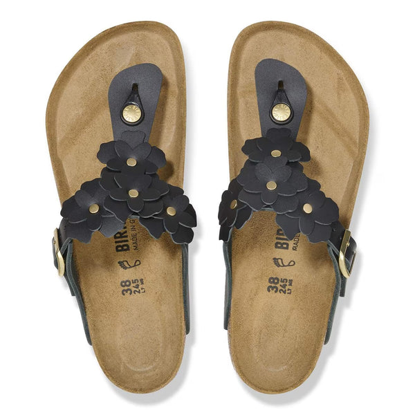 Birkenstock - Gizeh Flower Embellishment - Black