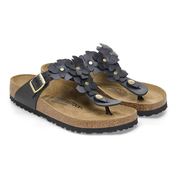 Birkenstock - Gizeh Flower Embellishment - Black