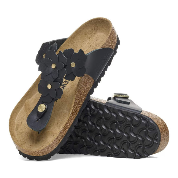 Birkenstock - Gizeh Flower Embellishment - Black