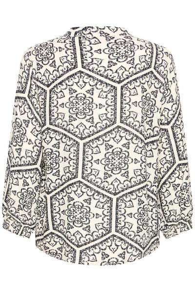 Fransa - Froline Shirt 2 - Black/White