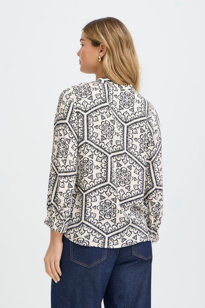 Fransa - Froline Shirt 2 - Black/White