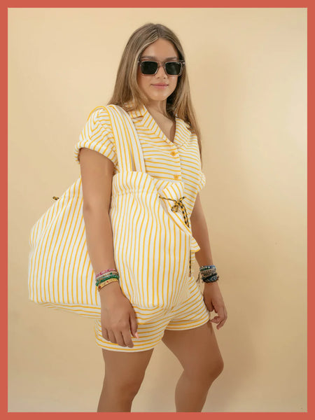 Nooki Design - Deckchair Tote Bag - Yellow mix