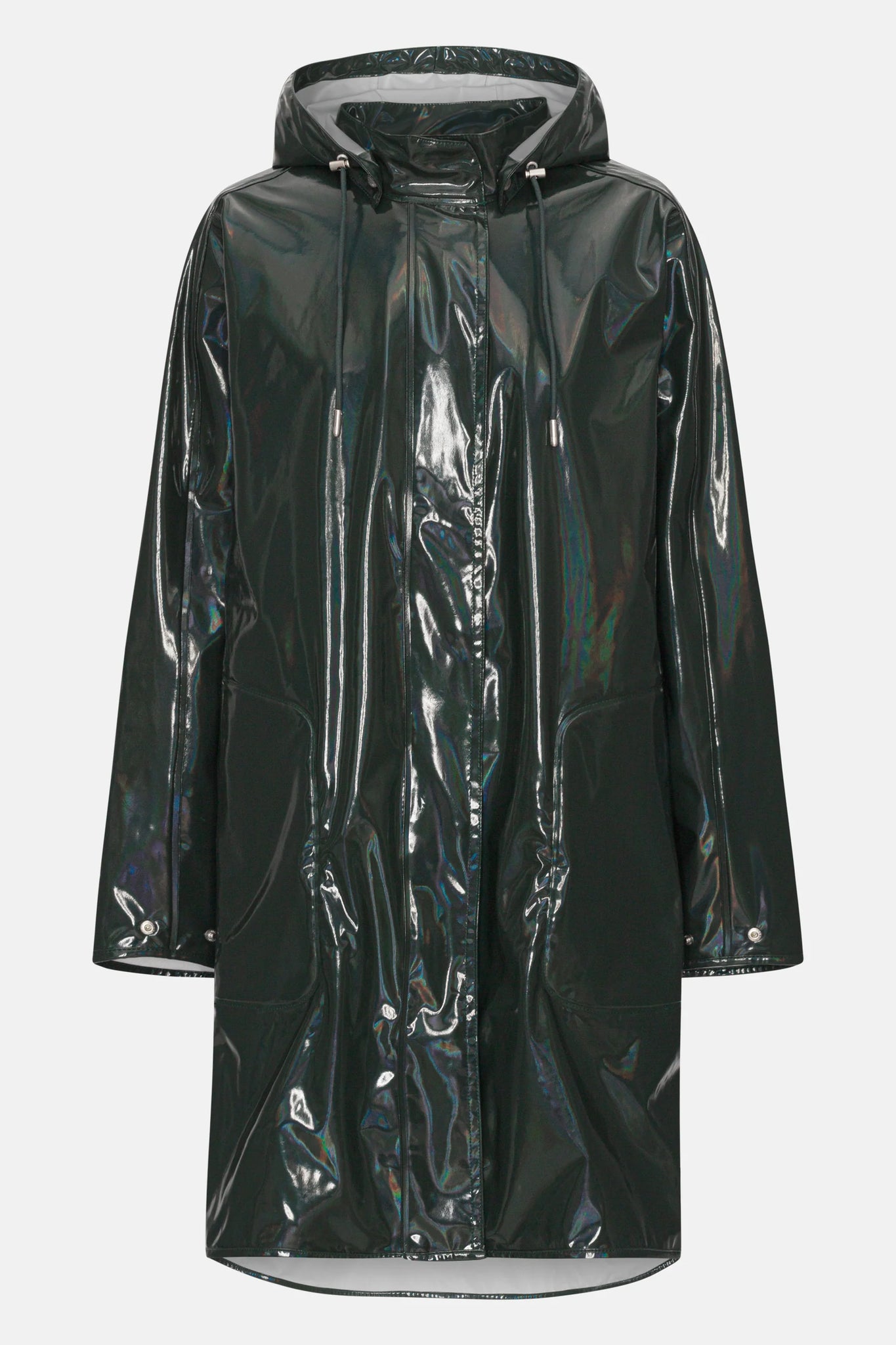 Ilse Jacobsen Glossy Waterproof Raincoat - Beetle – Badger Clothing