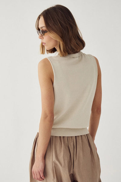 Noella Fashion - N-maxine Sleeveless Knit - Oyster