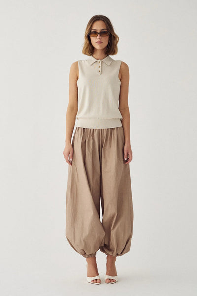 Noella Fashion - N-maxine Sleeveless Knit - Oyster