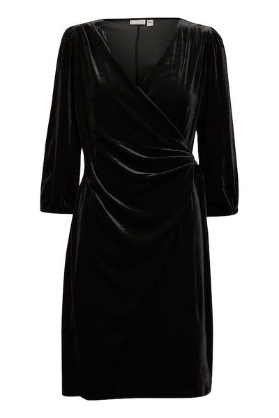 Fransa Cassandra Velvet Dress - Black