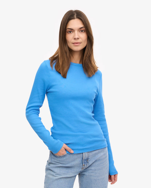 Colorful Standard - LS Rib Tee - Pacific Blue