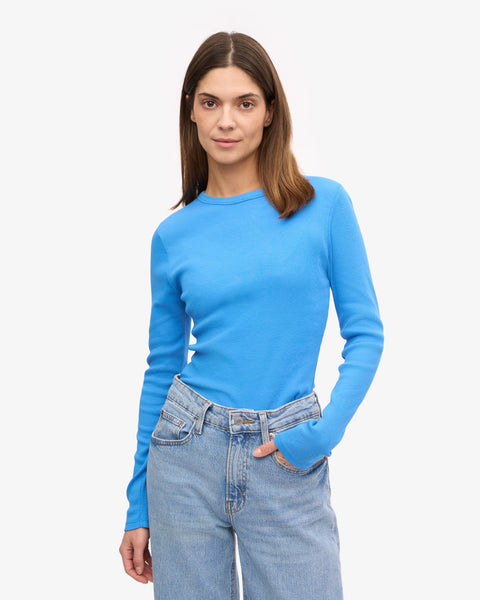 Colorful Standard - LS Rib Tee - Pacific Blue