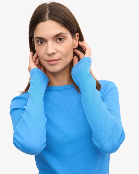 Colorful Standard - LS Rib Tee - Pacific Blue