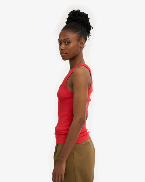 Colorful Standard - Rib Vest - Red Tangerine