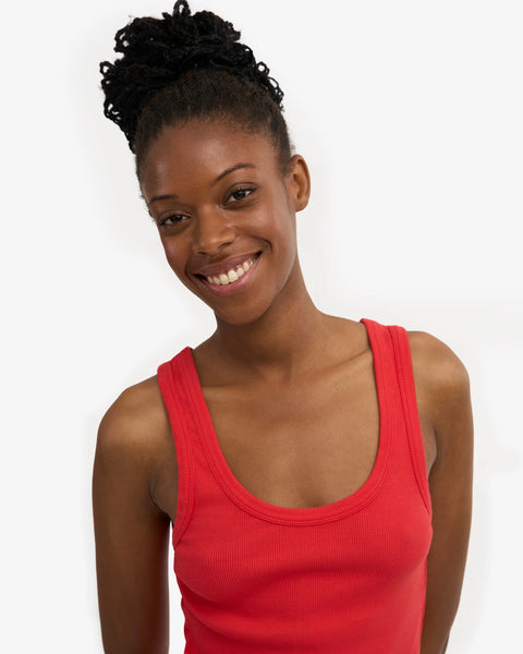 Colorful Standard - Rib Vest - Red Tangerine