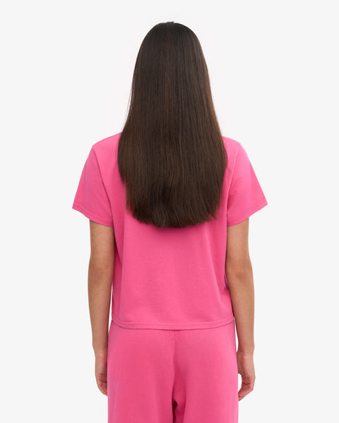 Colorful Standard - Boxy Crop Tee - Bubblegum Pink