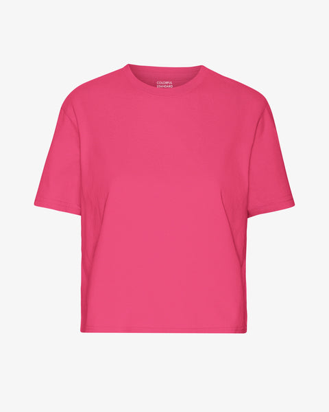 Colorful Standard - Boxy Crop Tee - Bubblegum Pink