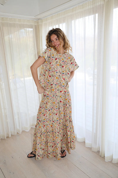 Lollys Laundry - Sunset Maxi Skirt - Flower Print