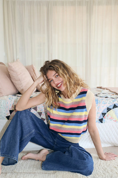 Lollys Laundry - ChicagoLL Knit Vest - Multi
