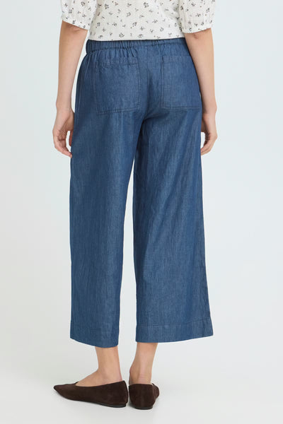 Fransa - Frlarissa Wide Leg Trouser - Denim Blue