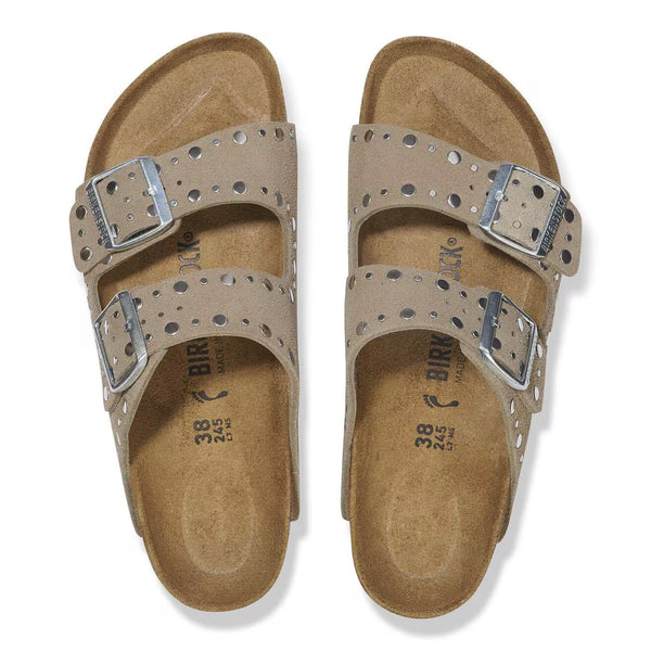 Birkenstock - Arizona Rivet Suede - Taupe