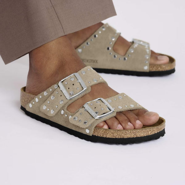 Birkenstock - Arizona Rivet Suede - Taupe