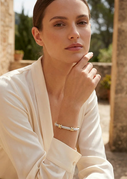 Envy Jewellery - Textured 2 Tone Bangle