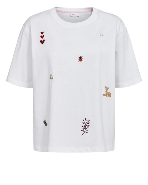 Numph - Nutenia Short Sleeve T-shirt - White