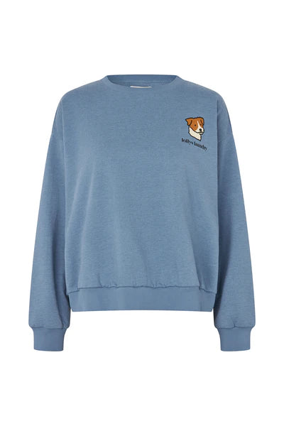 Lollys Laundry - Sydneyll Dog Sweatshirt - Blue Melange