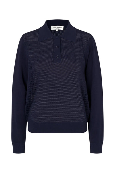 Lollys Laundry - Opalll Polo Knit - Dark Blue